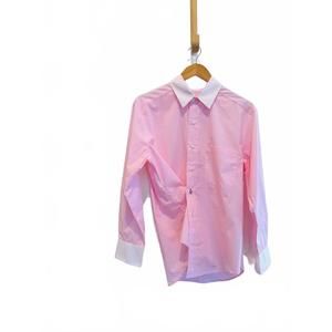 NEW CISSA women's modernized shirt in gentlemen's pink/white